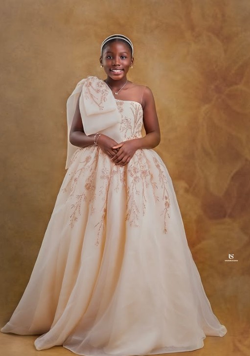 Peeches Off Shoulder Dinner Gown